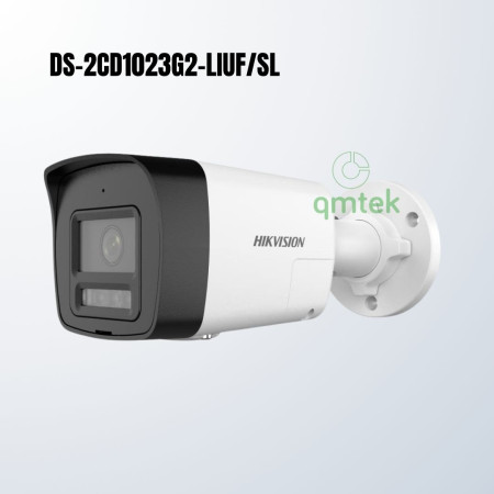 Camera IP Thân Trụ 2MP Hikvision DS-2CD1023G2-LIUF/SL (Ánh Sáng Kép 30m, Đàm Thoại 2 Chiều, Đèn Chớp)