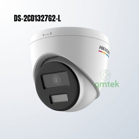 Camera IP Turret 2MP ColorVu Hikvision DS-2CD1327G2-L (Có Màu 24/7, Đèn Trợ Sáng 30m)