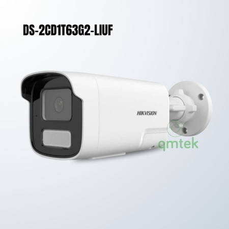 Camera IP Thân Lớn 6MP Hikvision DS-2CD1T63G2-LIUF (Ánh Sáng Kép 50m, Có Mic, Thẻ Nhớ)